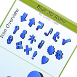 Blue 3D Icons